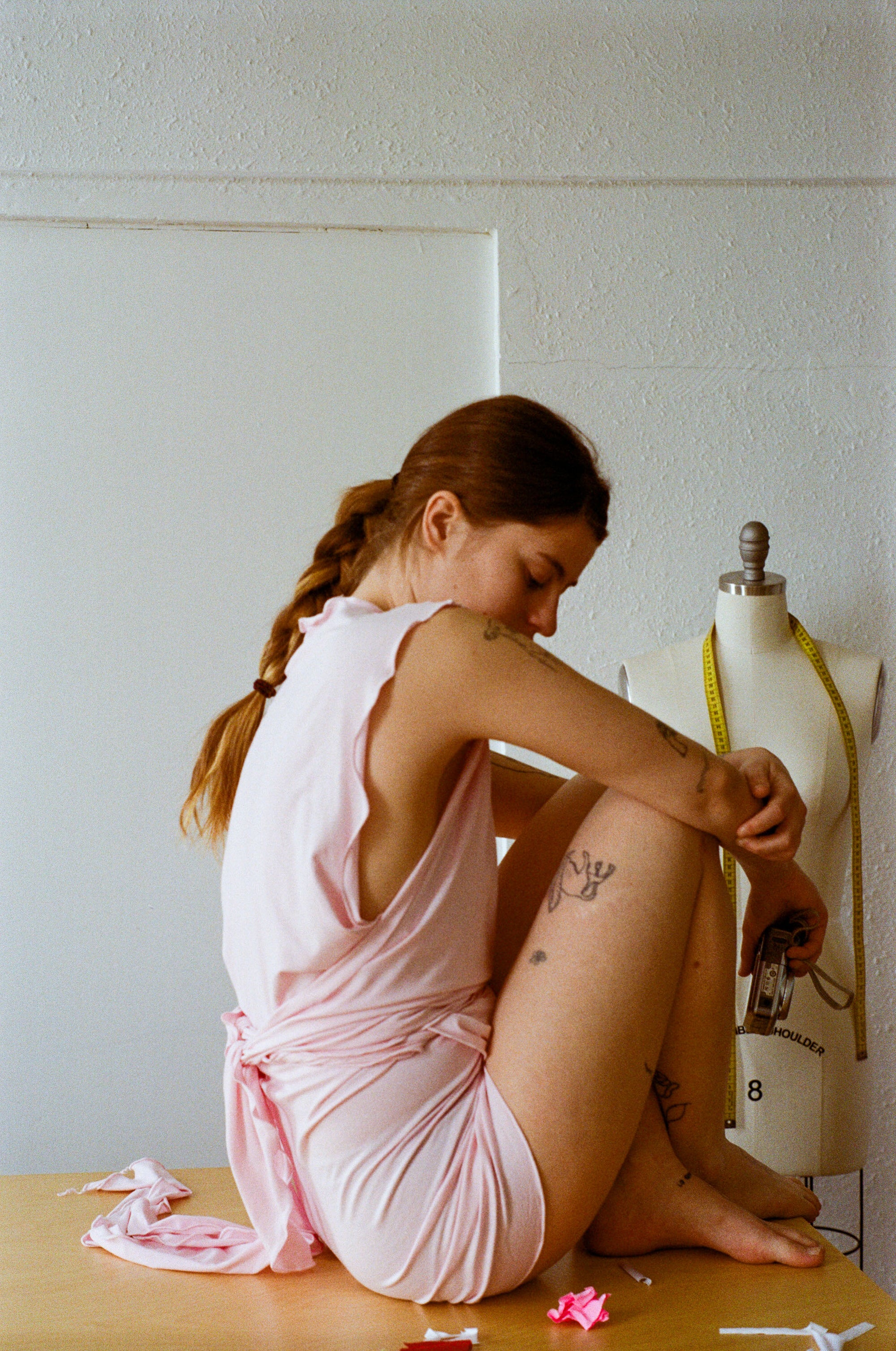 Skin Wrap Dress- Baby Pink