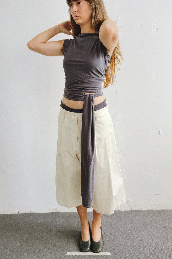 Wrap Tank- Gray Cupro