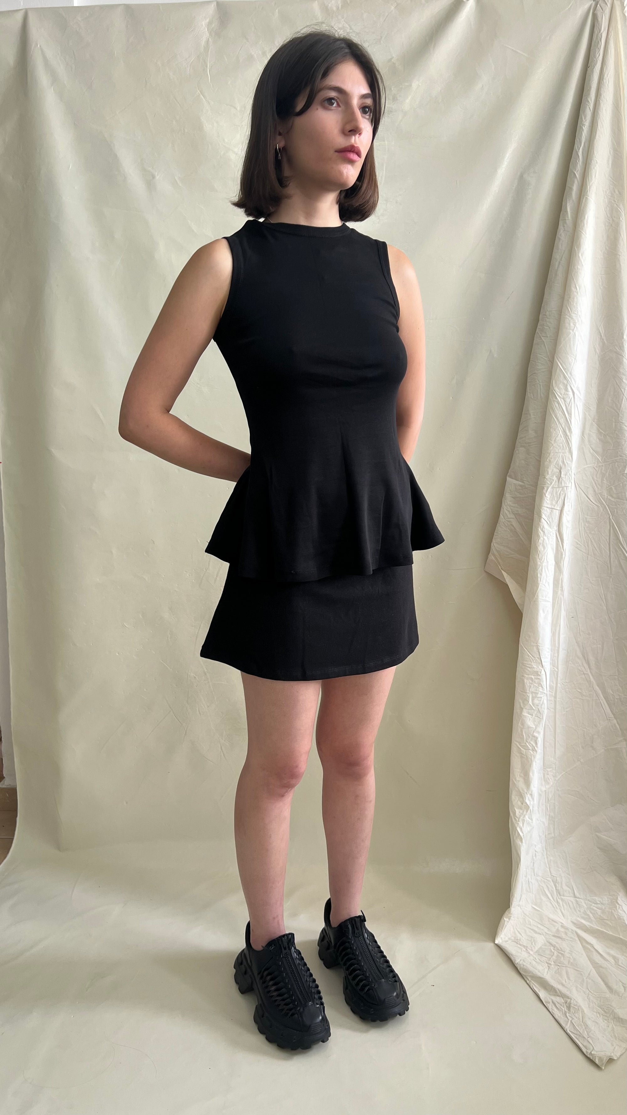 Fine Rib Tank- Black
