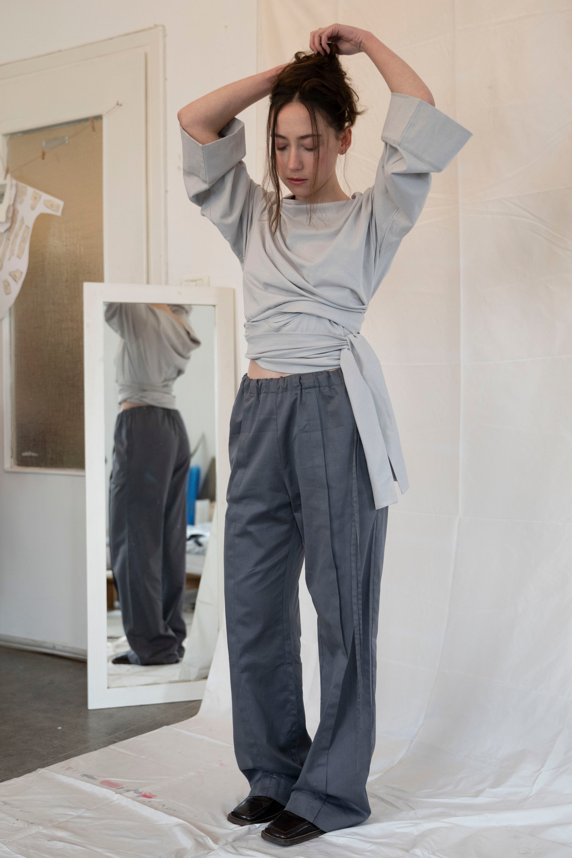 Upside down wrap Tee- Ice