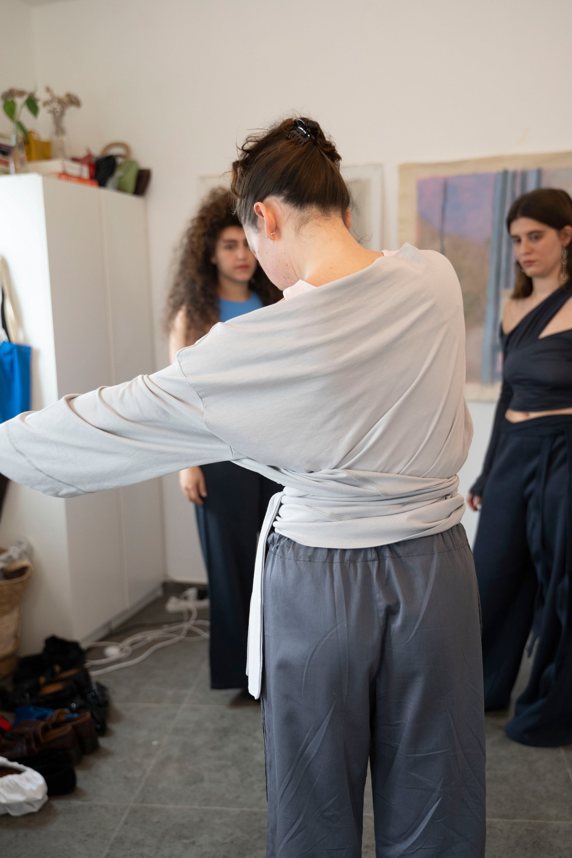 Upside down wrap Tee- Ice