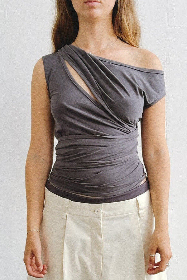 Wrap Tank- Gray Cupro