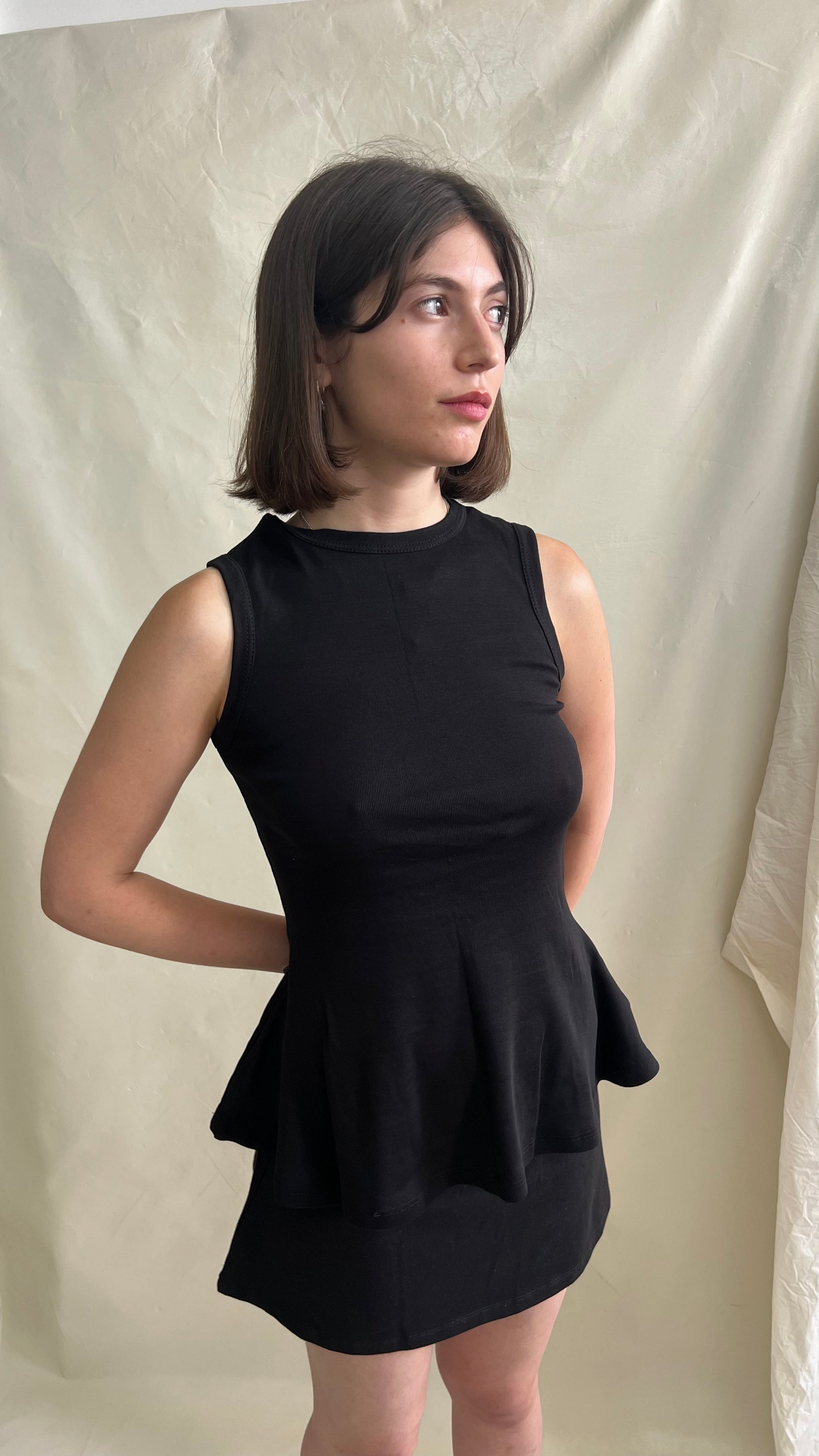 Fine Rib Tank- Black