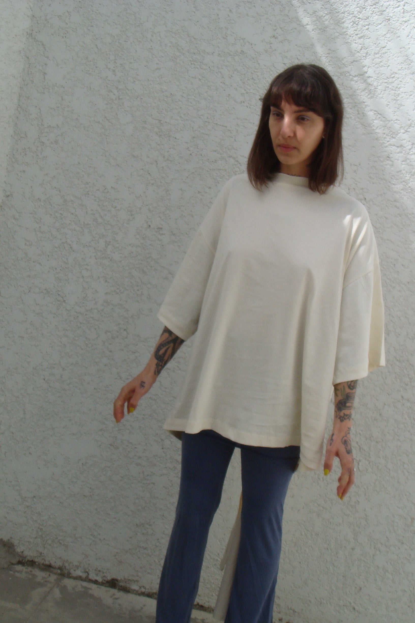 Oversized Wrap Tee- Butter