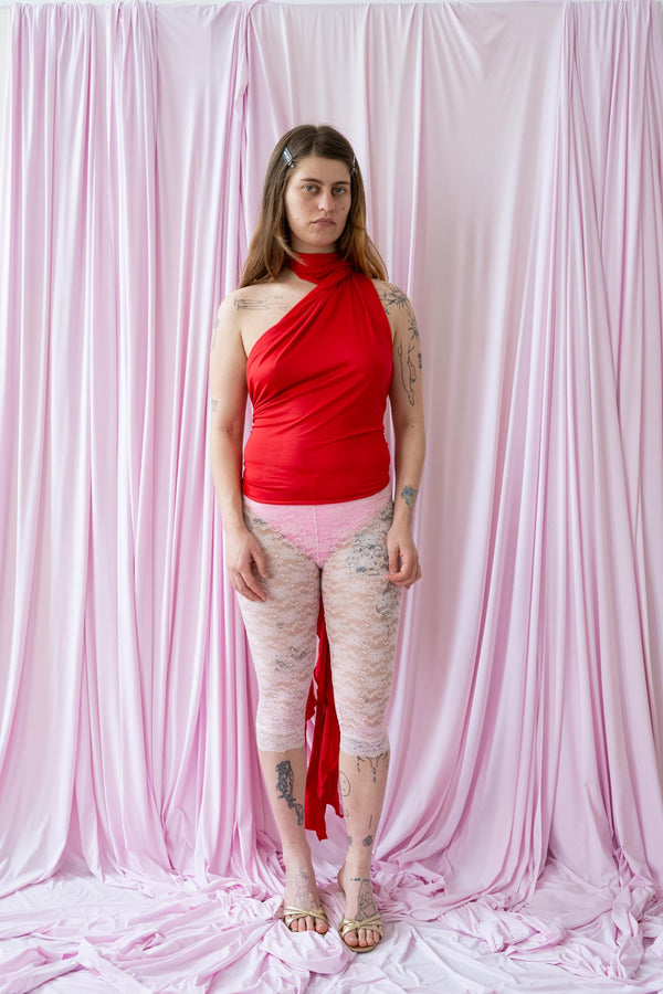 Skin Wrap Top- Red