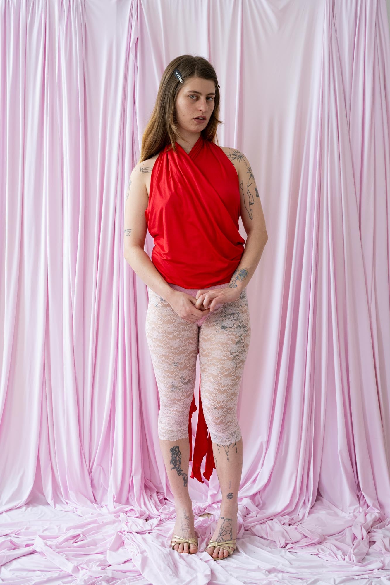 Skin Wrap Top- Red