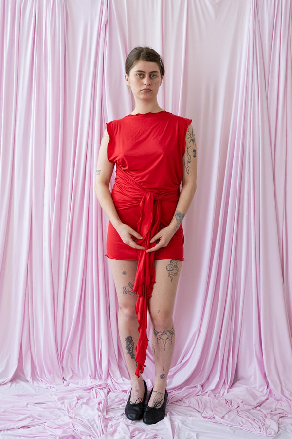 Skin Wrap Dress- Baby Pink
