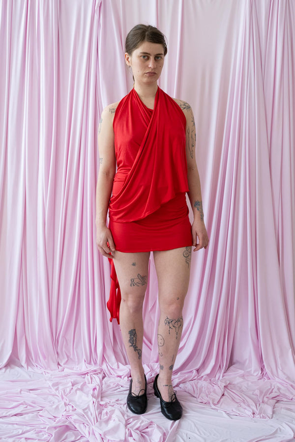 Skin Wrap Dress- Baby Pink