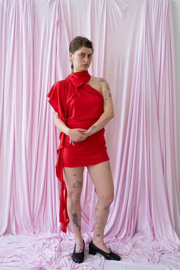 Skin Wrap Dress- Baby Pink