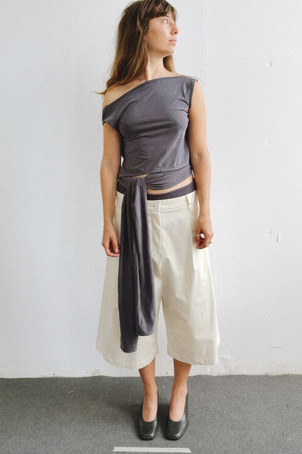 Wrap Tank- Gray Cupro