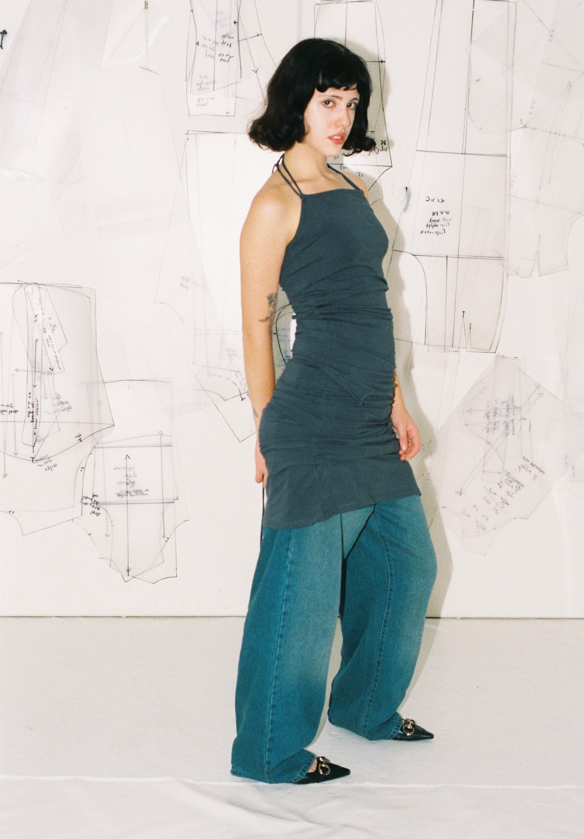 Adaptable Spaghetti Tank- Gray