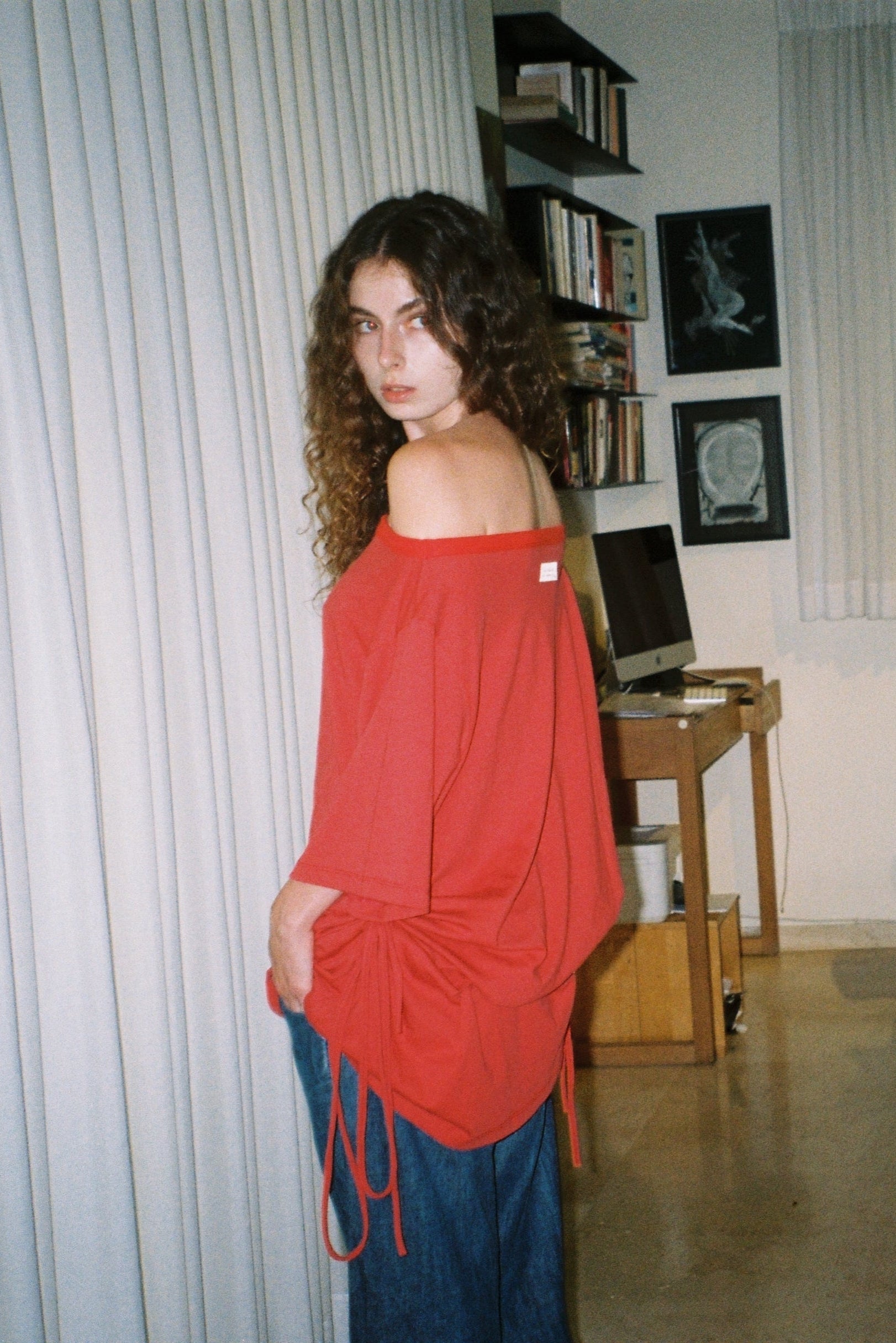 Playground Mini Tee Dress - Heavyweight Red Cotton