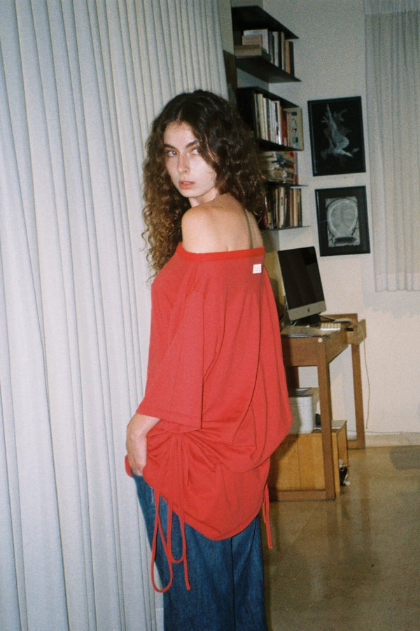 Playground Mini Tee Dress - Heavyweight Red Cotton