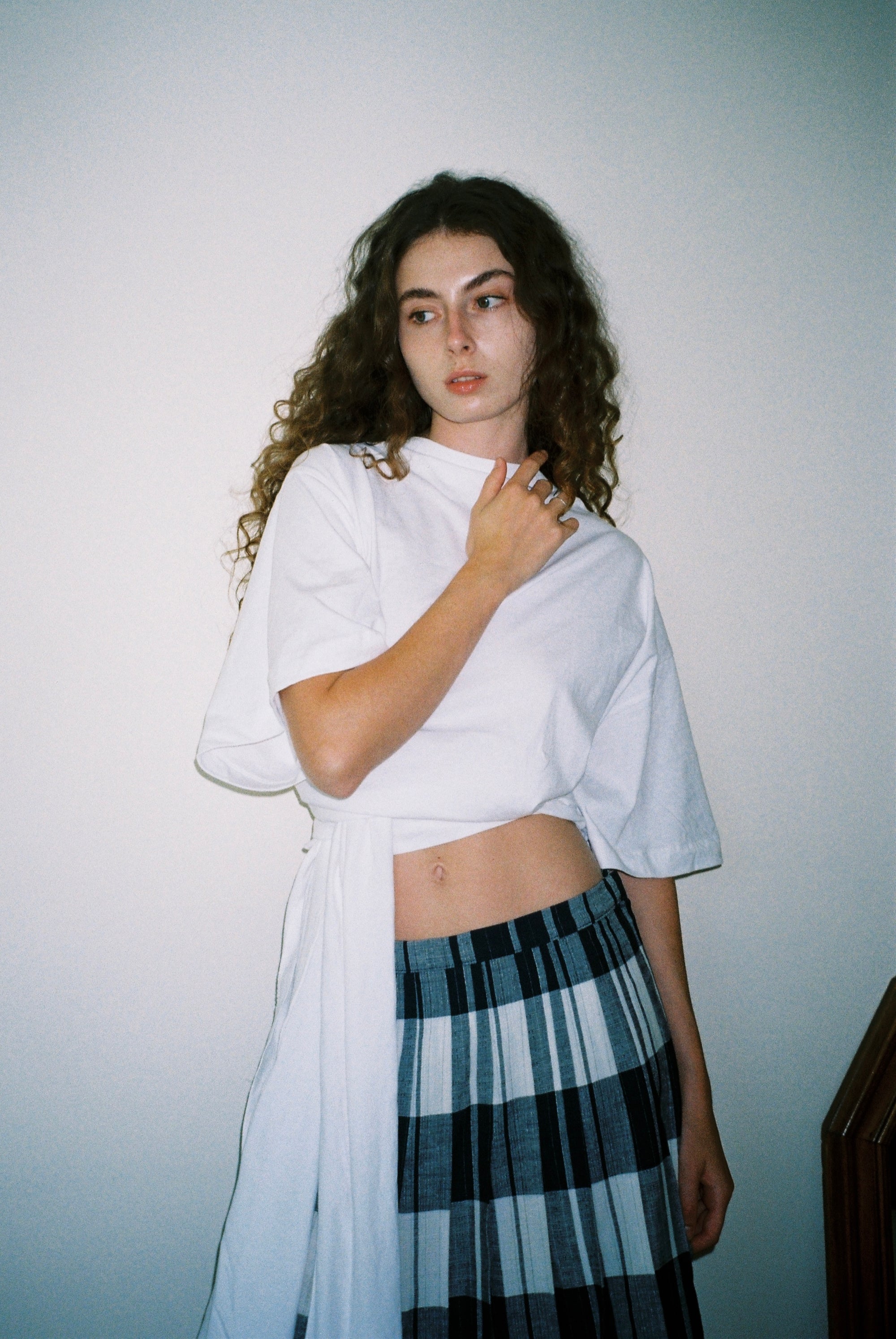 Oversized Wrap Tee - White