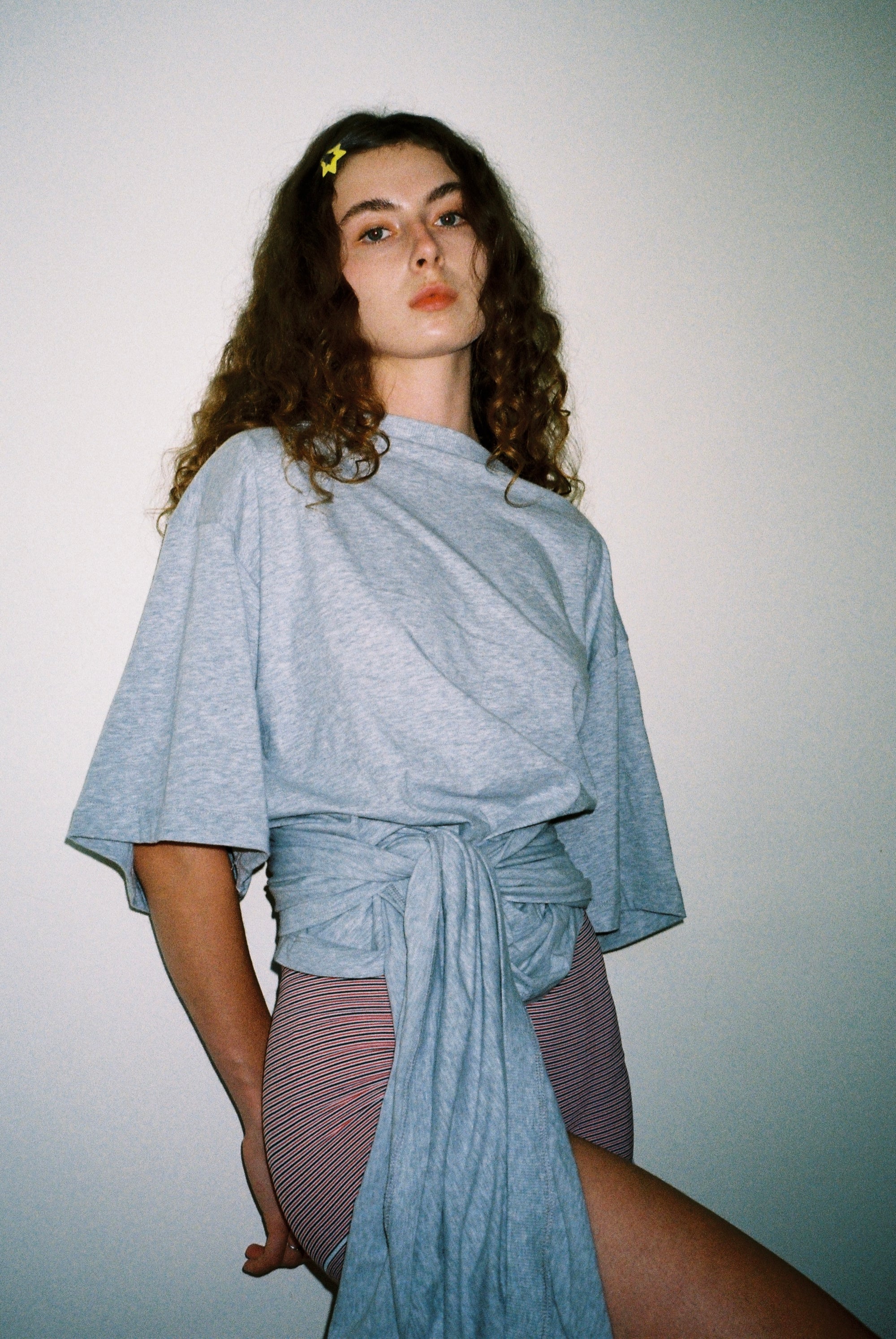 Oversized Wrap Tee - Melange
