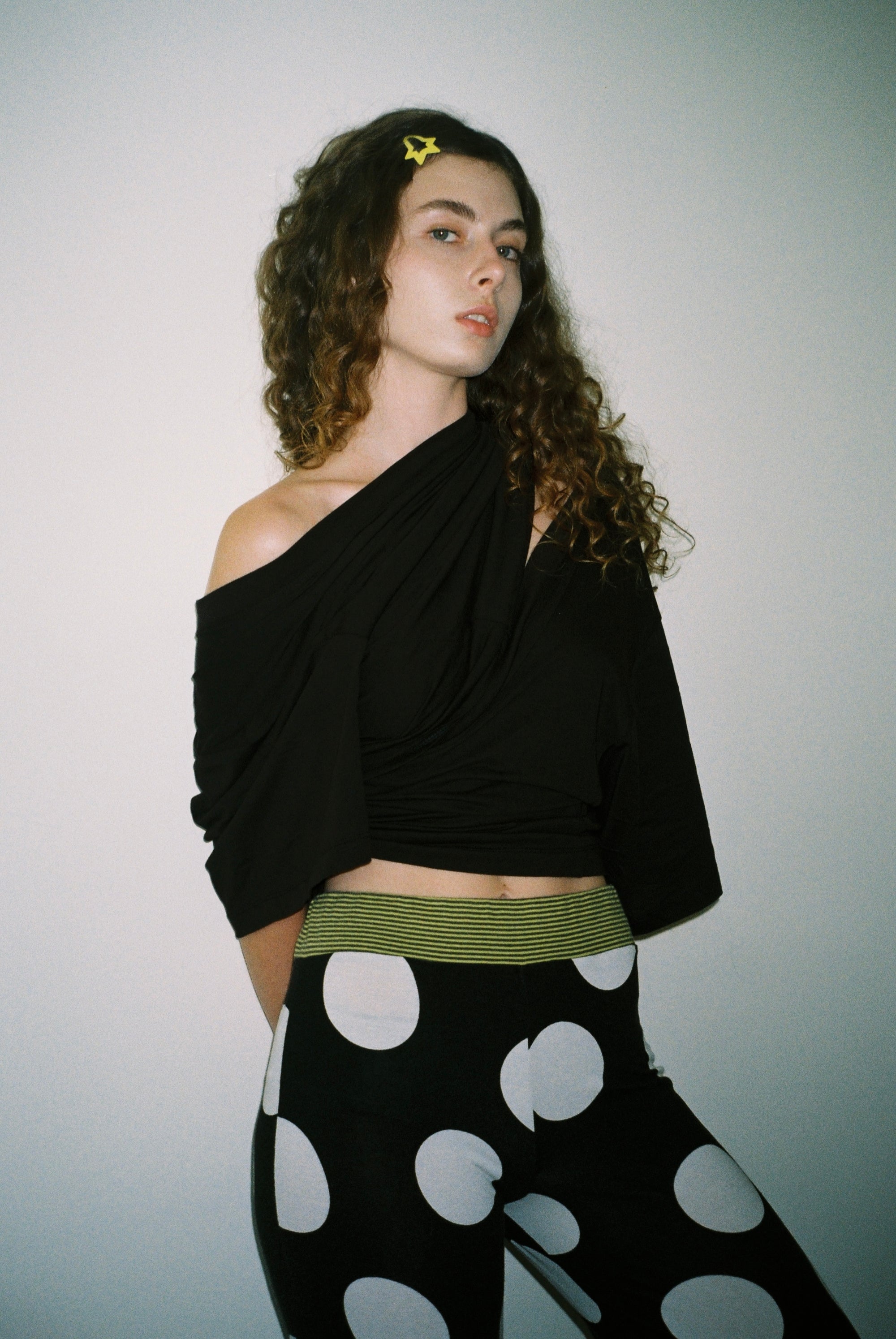 Oversized Wrap Tee - Black