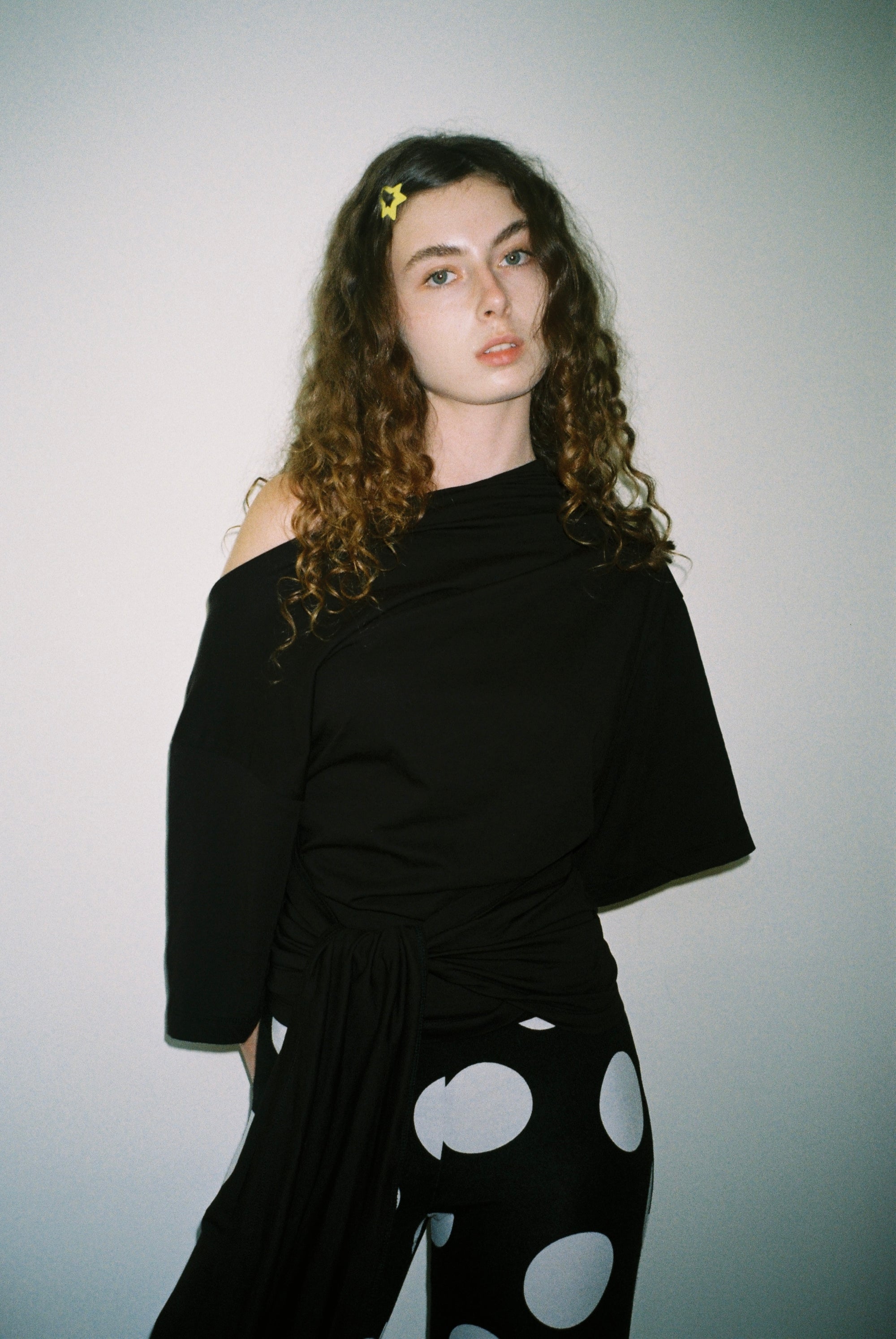 Oversized Wrap Tee - Black