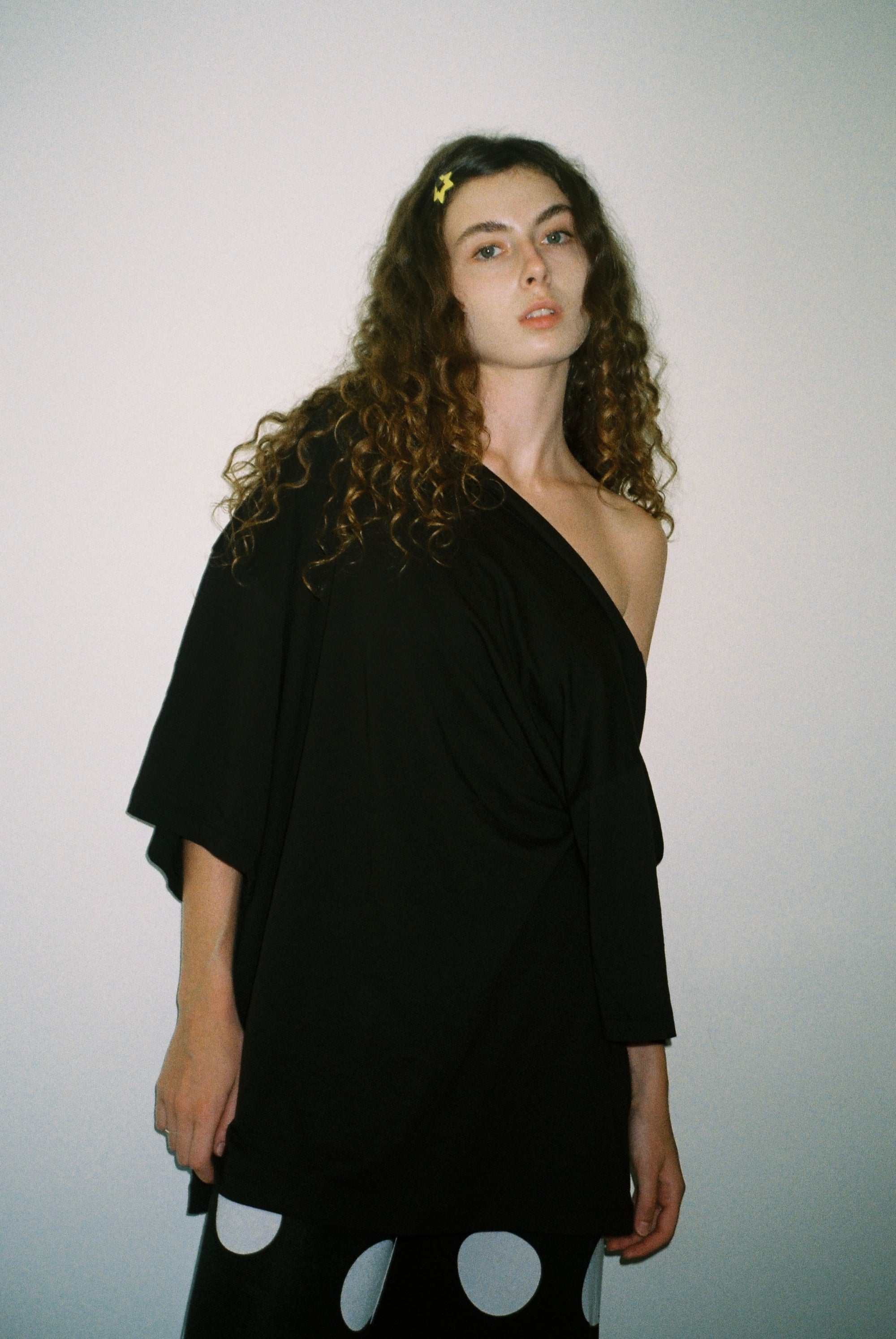 Oversized Wrap Tee - Black