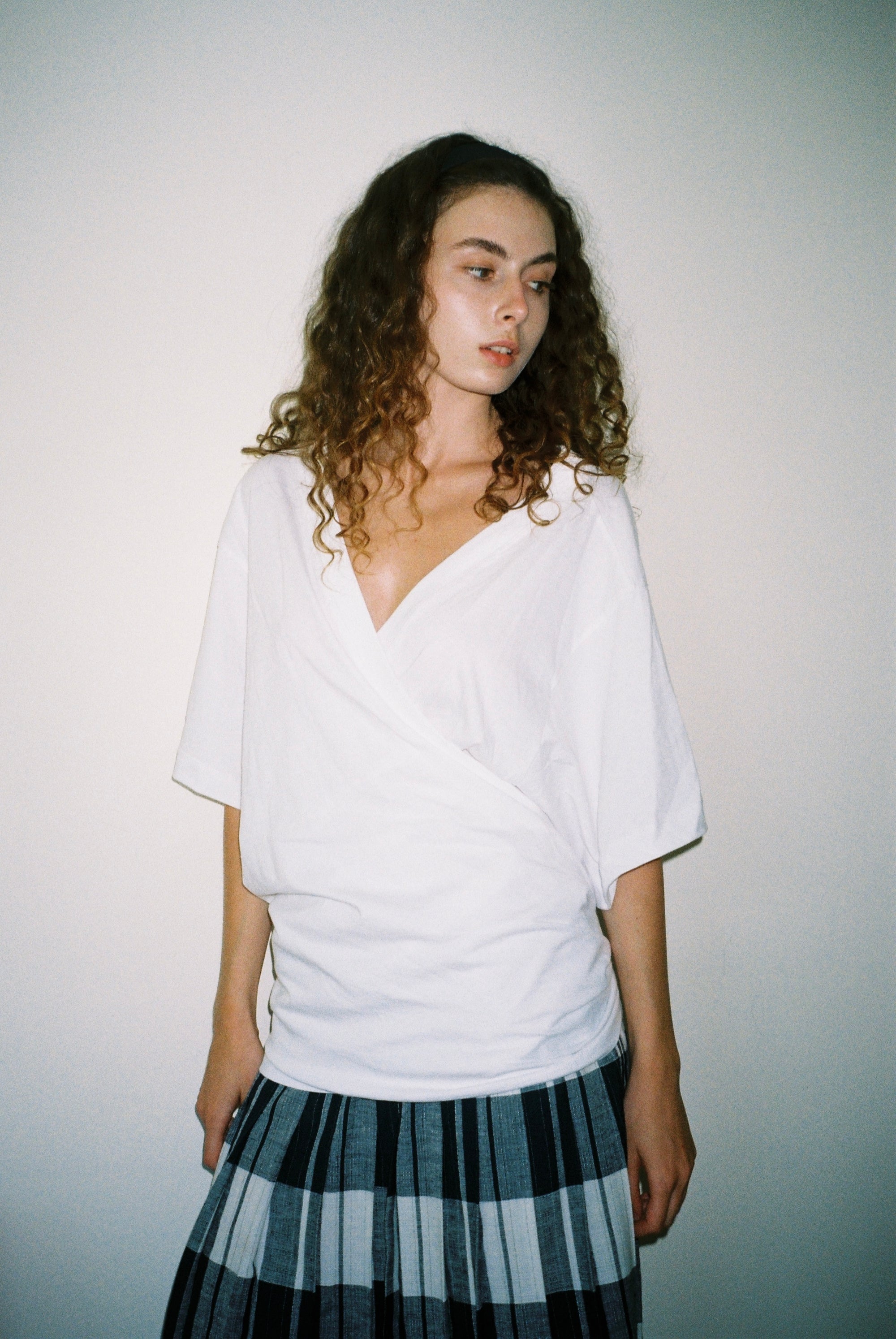 Oversized Wrap Tee - White