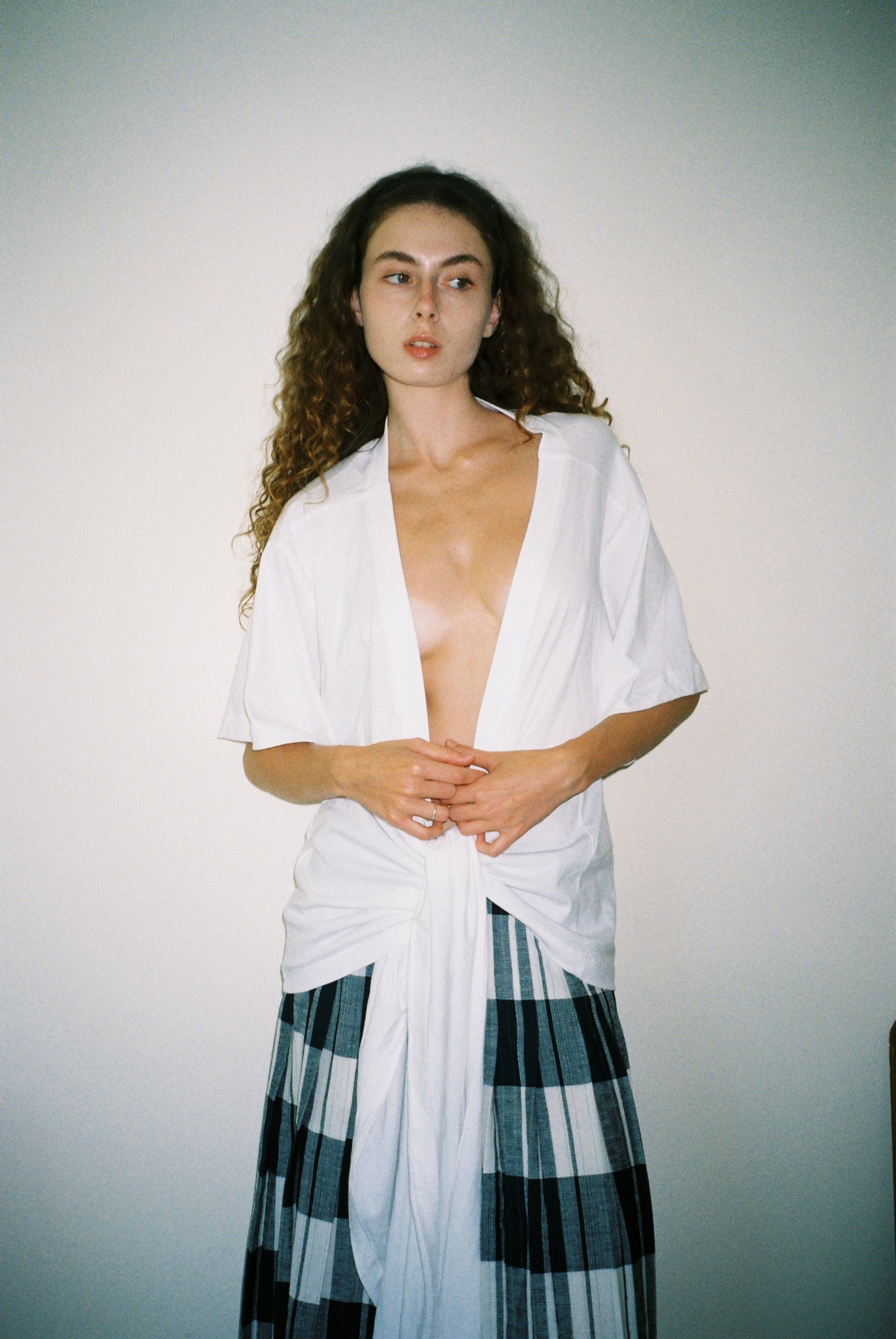 Oversized Wrap Tee - White