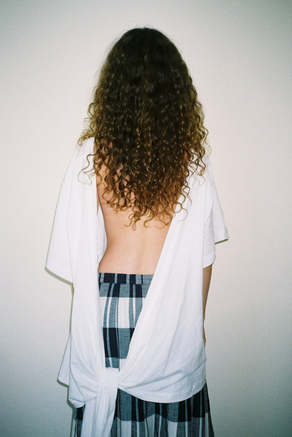 Oversized Wrap Tee - White