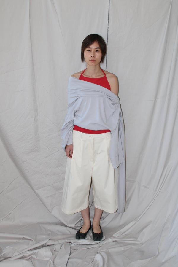 Wide tailored bermuda- Heavyweight Cotton
