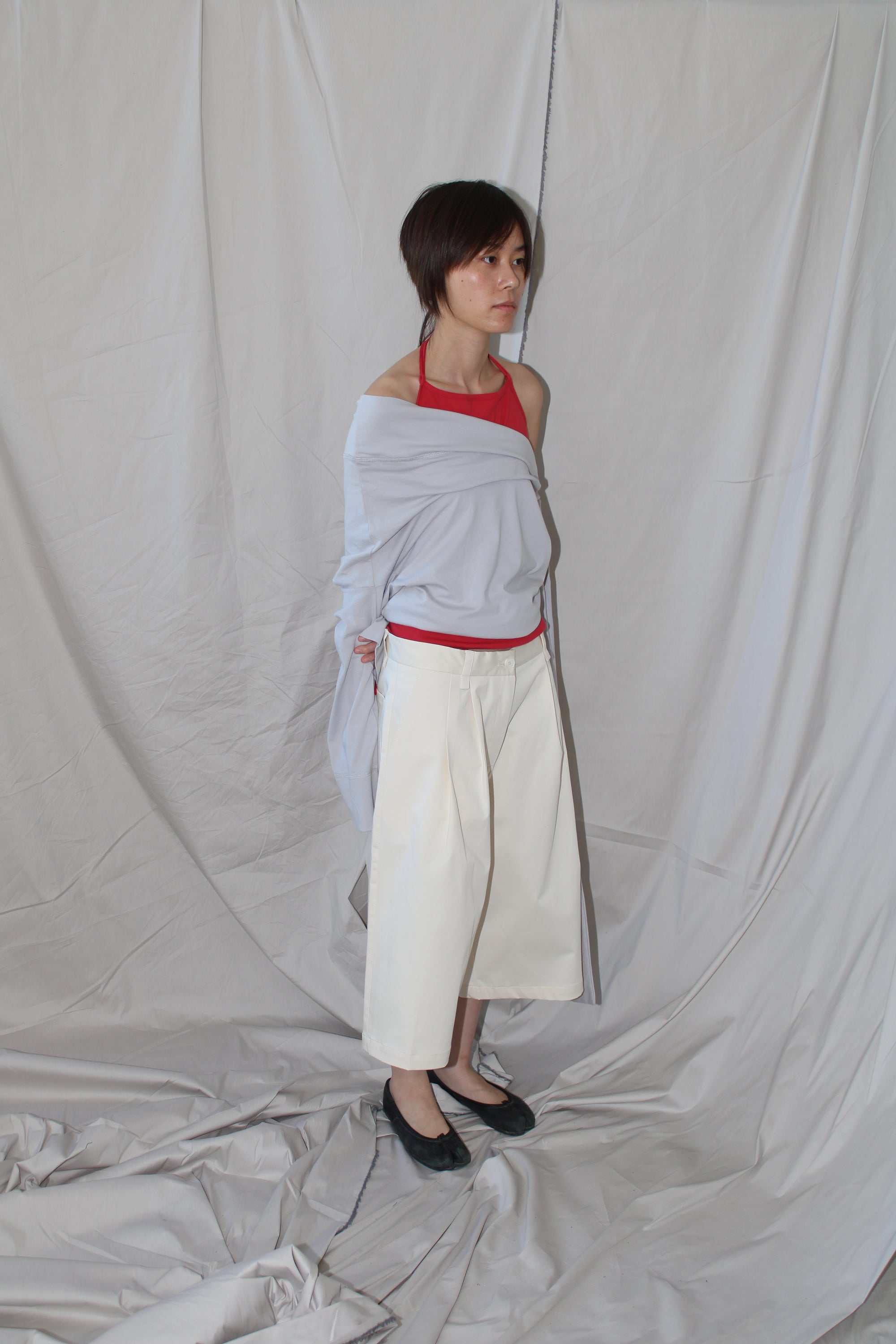 Wide tailored bermuda- Heavyweight Cotton