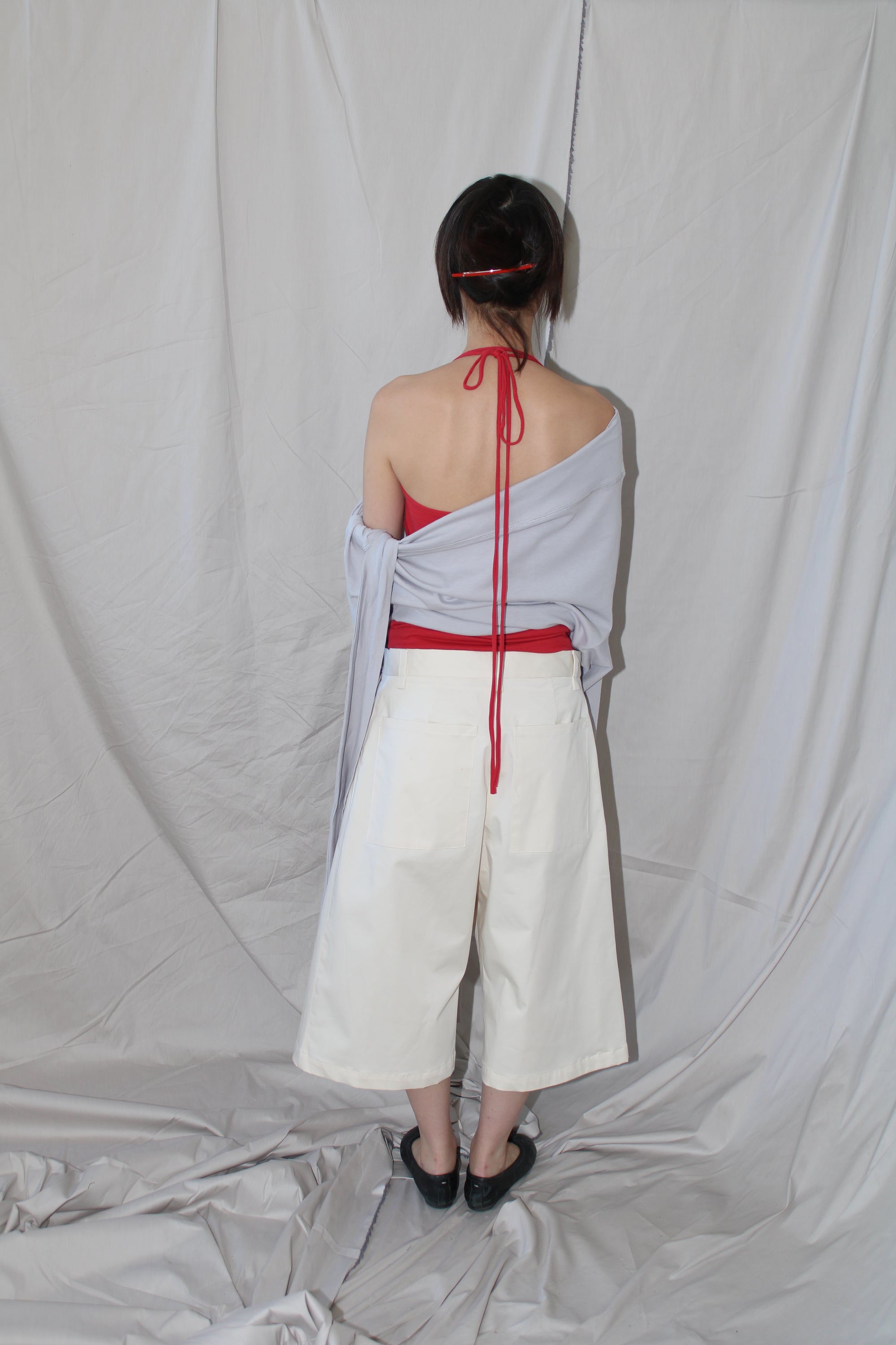 Wide tailored bermuda- Heavyweight Cotton