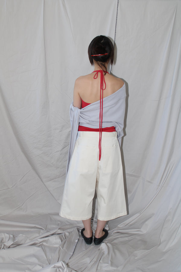 Wide tailored bermuda- Heavyweight Cotton