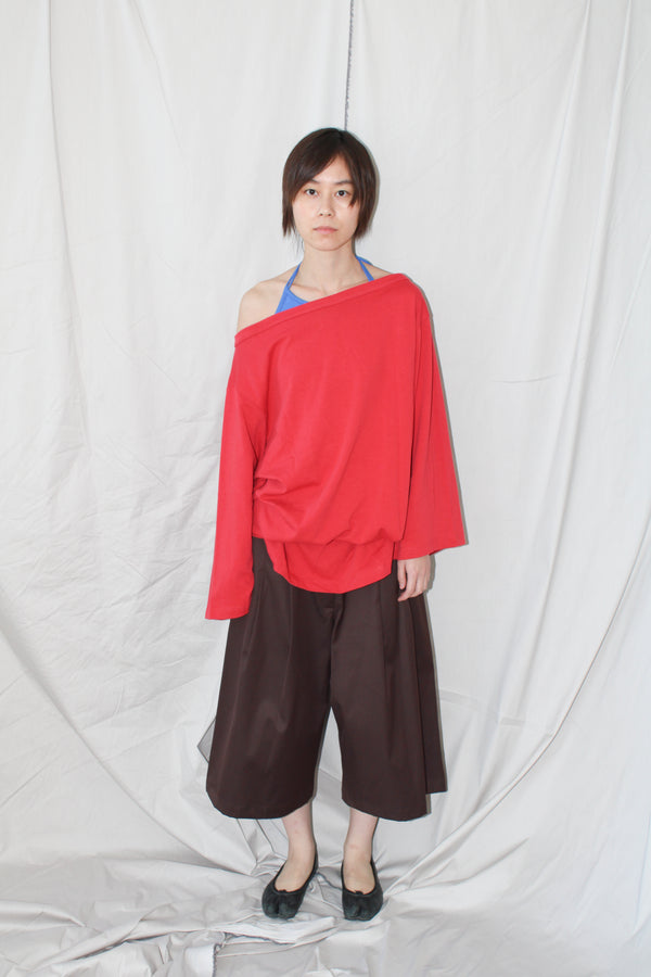 Wide tailored bermuda- Chocolate Brown