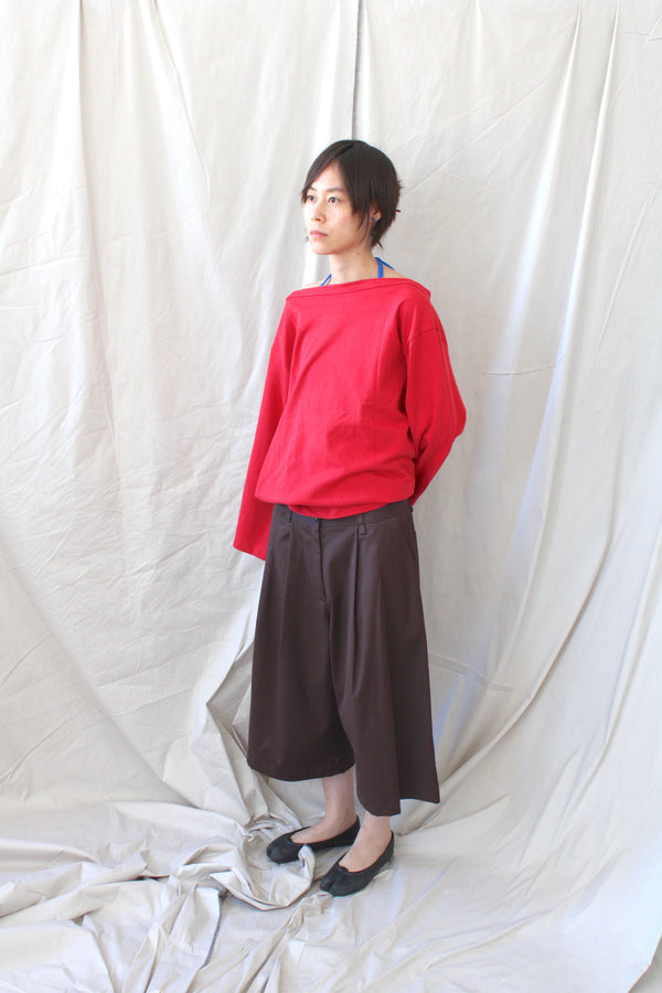Wide tailored bermuda- Chocolate Brown