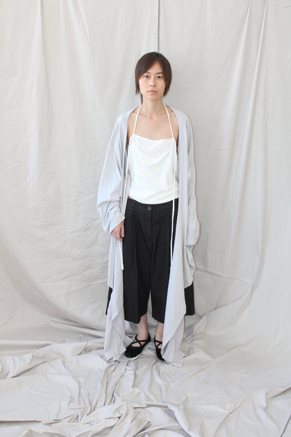 Wide tailored bermuda- Black