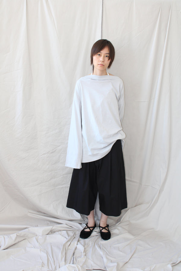 Wide tailored bermuda- Black