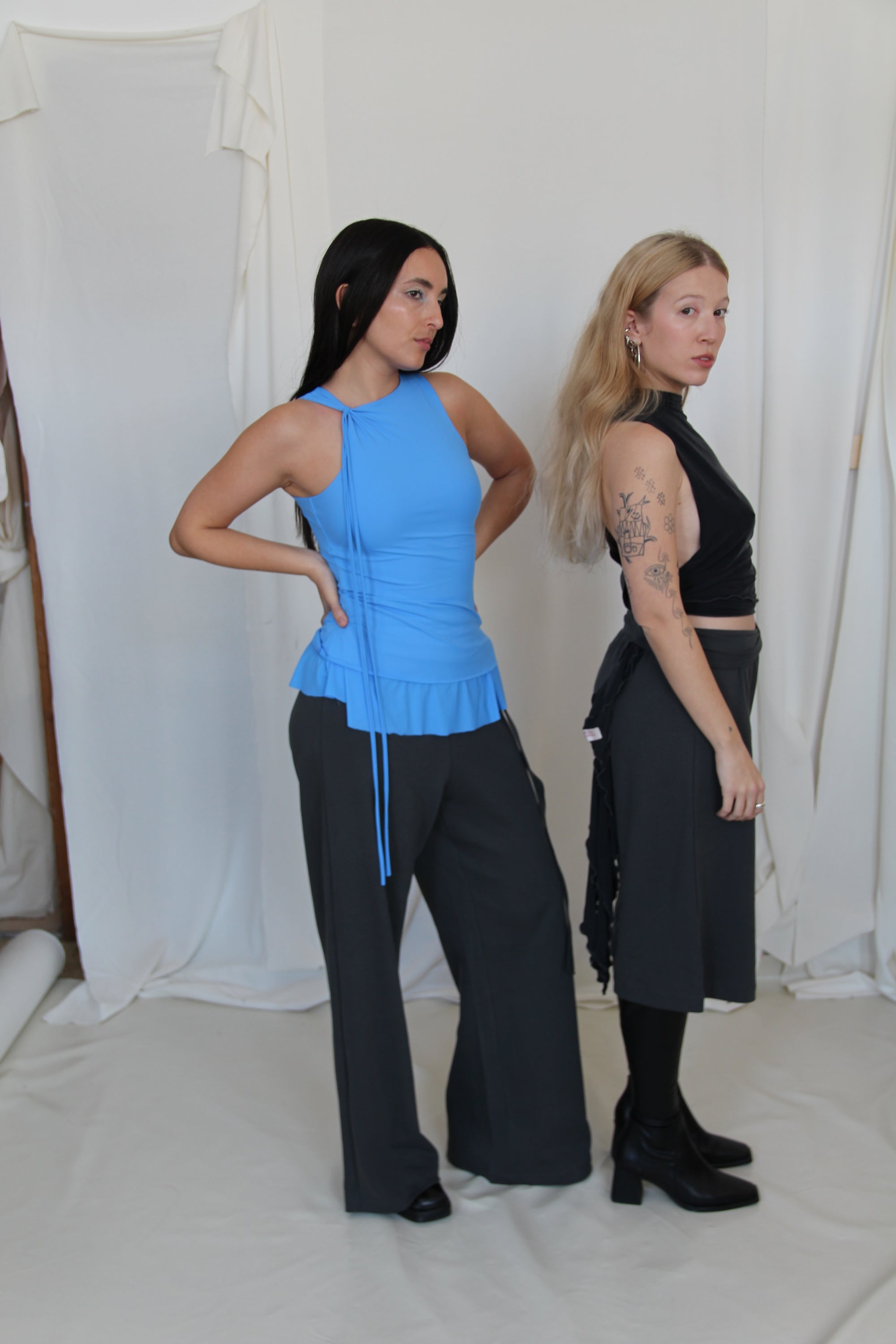 Wrap Sweat Pants- Steel Gray Jersey