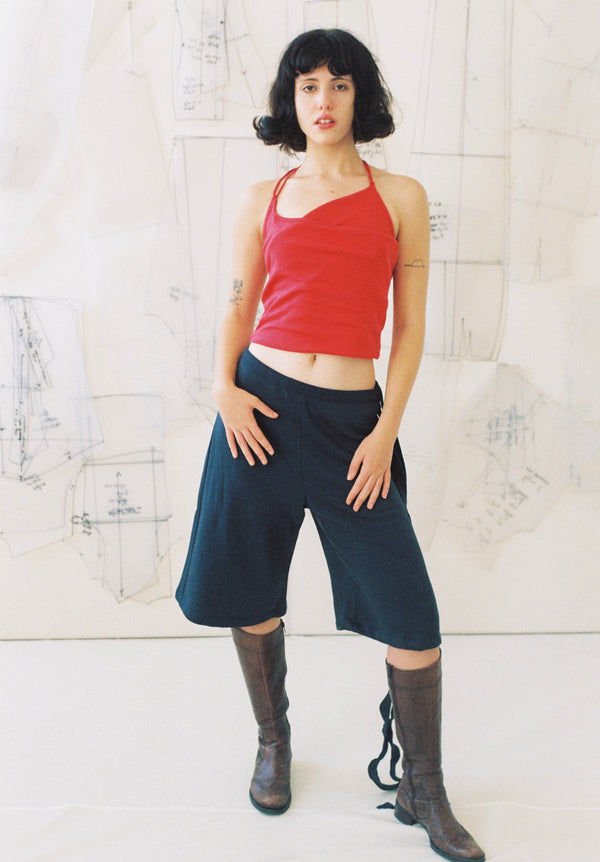 Adaptable Spaghetti Tank- Red Fine Rib