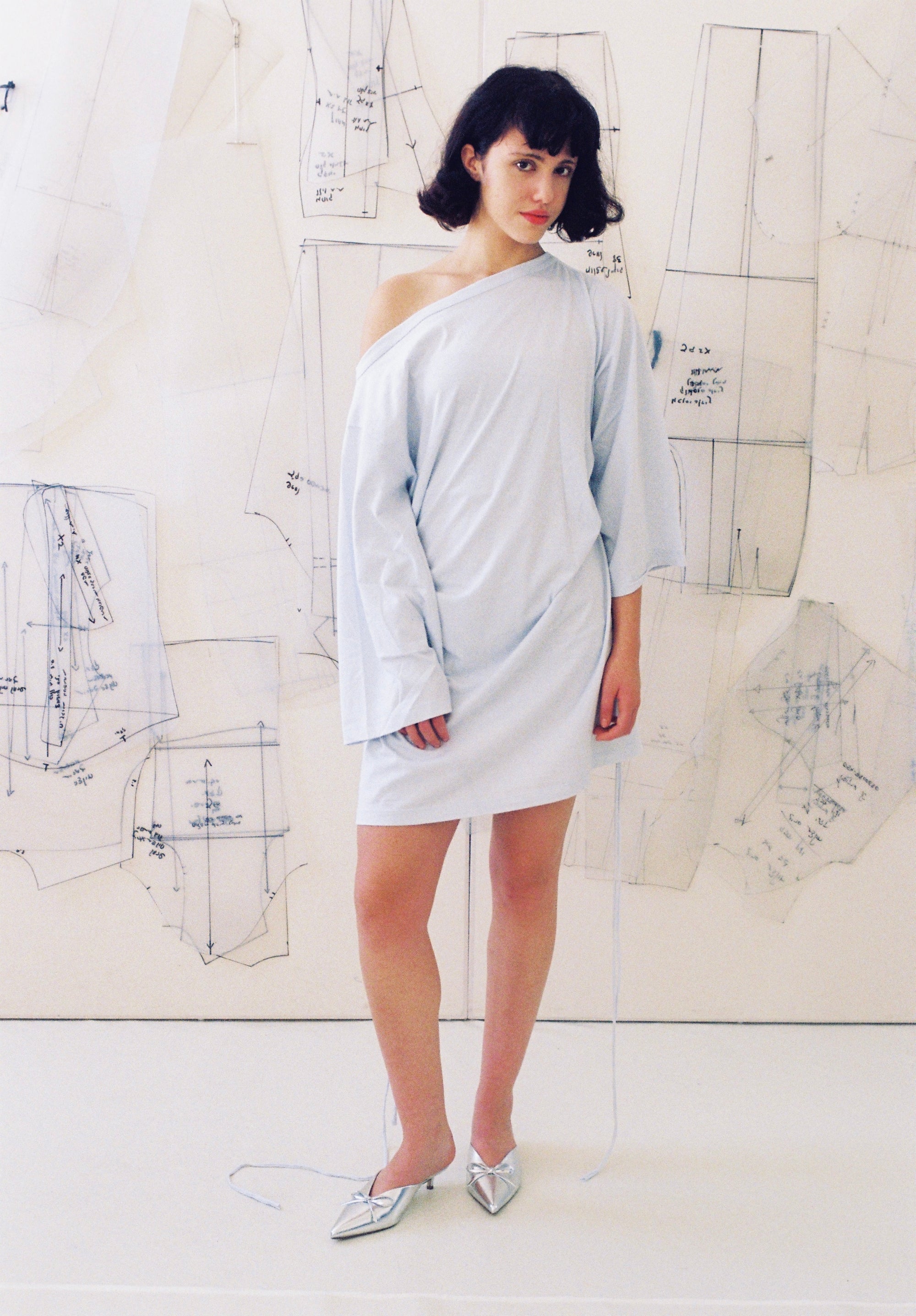 Playground Mini Tee Dress - Baby Blue