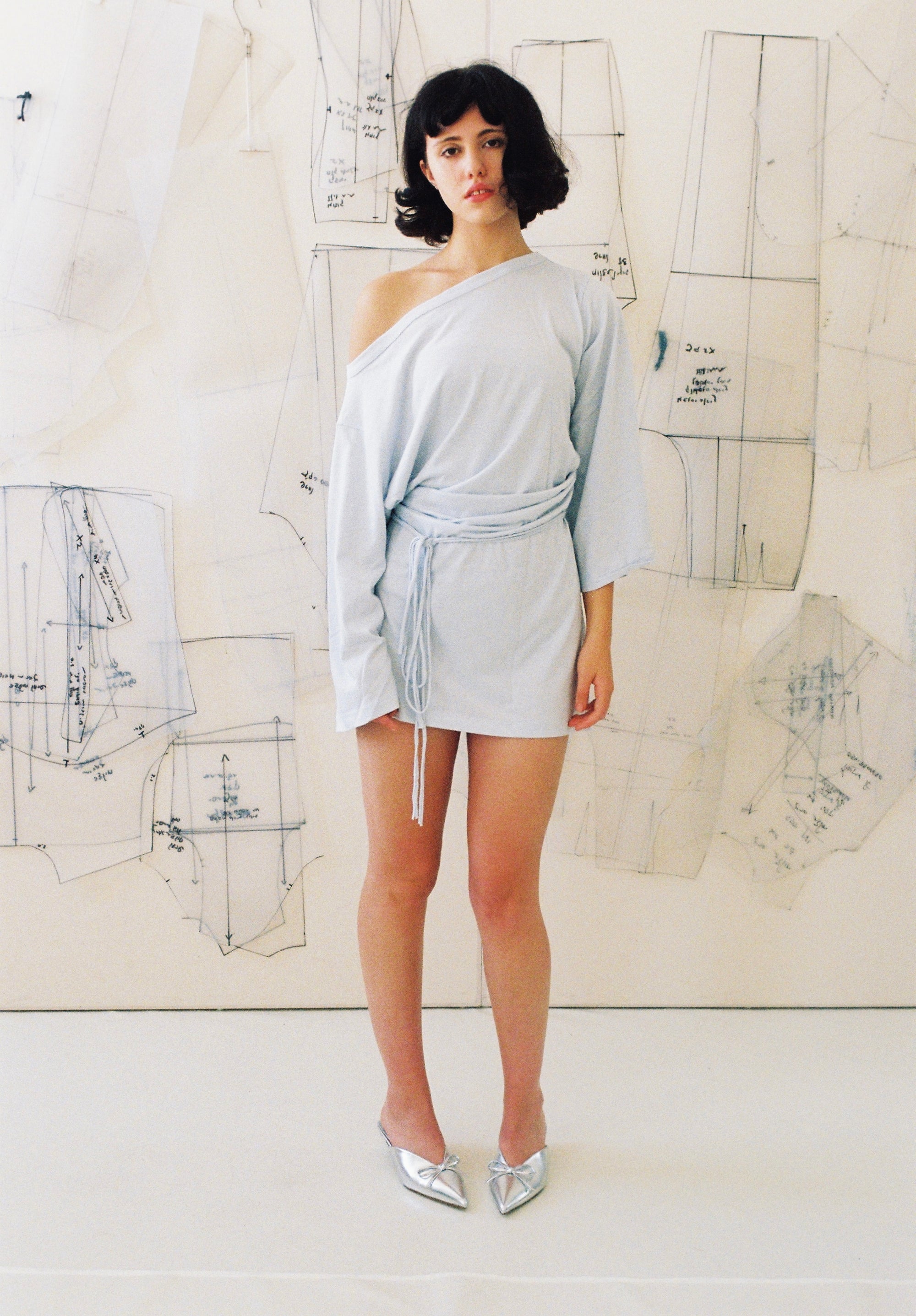 Playground Mini Tee Dress - Baby Blue