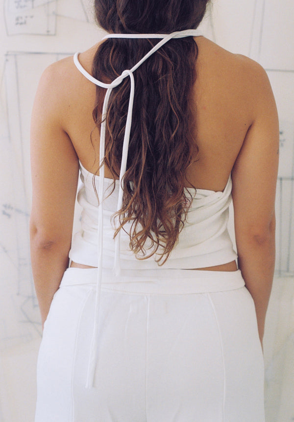 Adaptable Spaghetti Tank- Whit Fine Rib