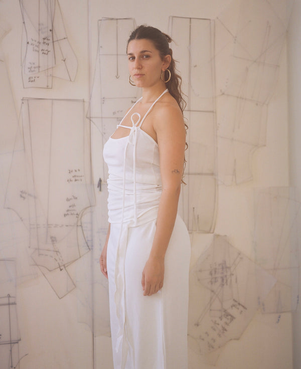 Adaptable Spaghetti Tank- Whit Fine Rib