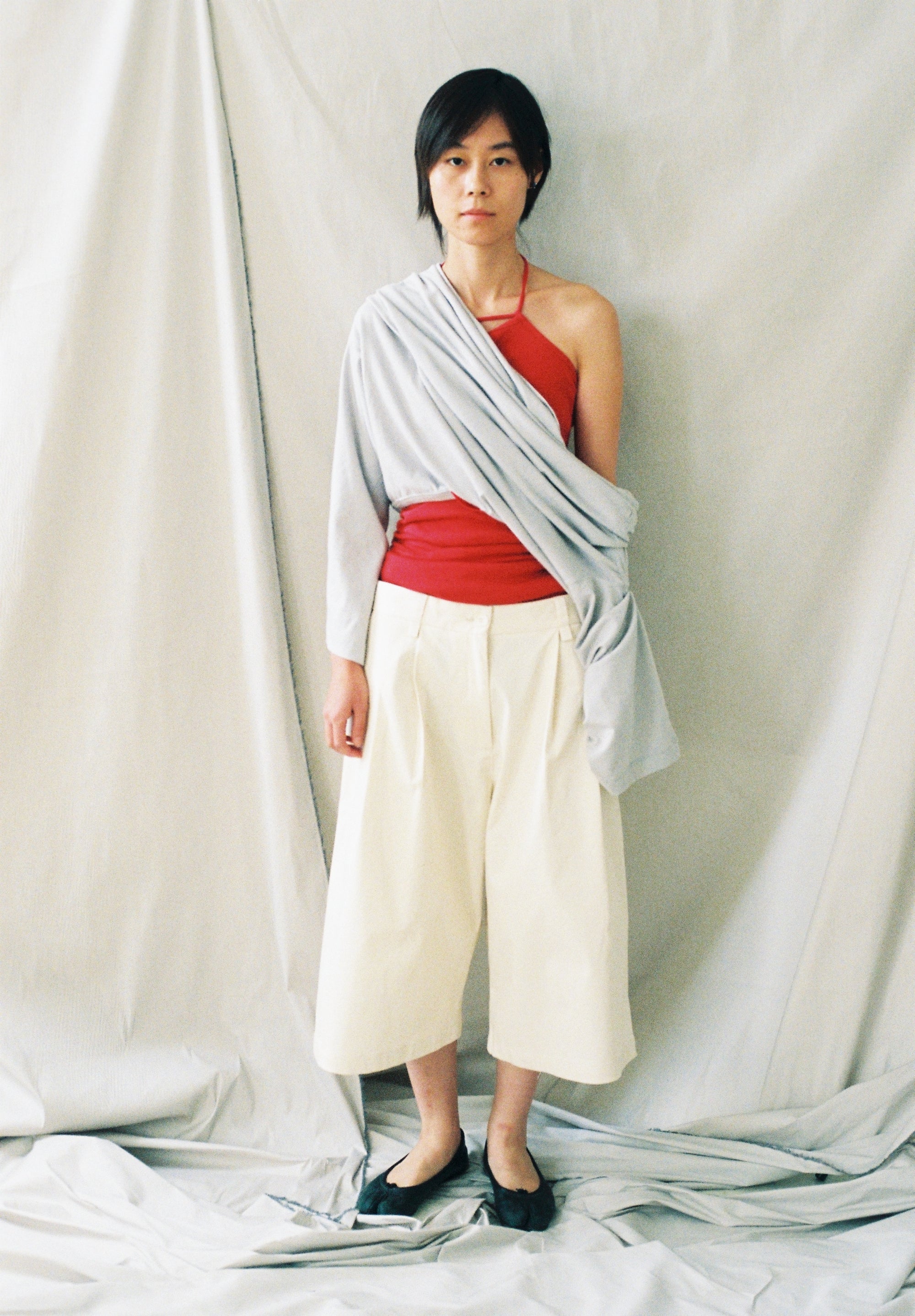 Wide tailored bermuda- Heavyweight Cotton