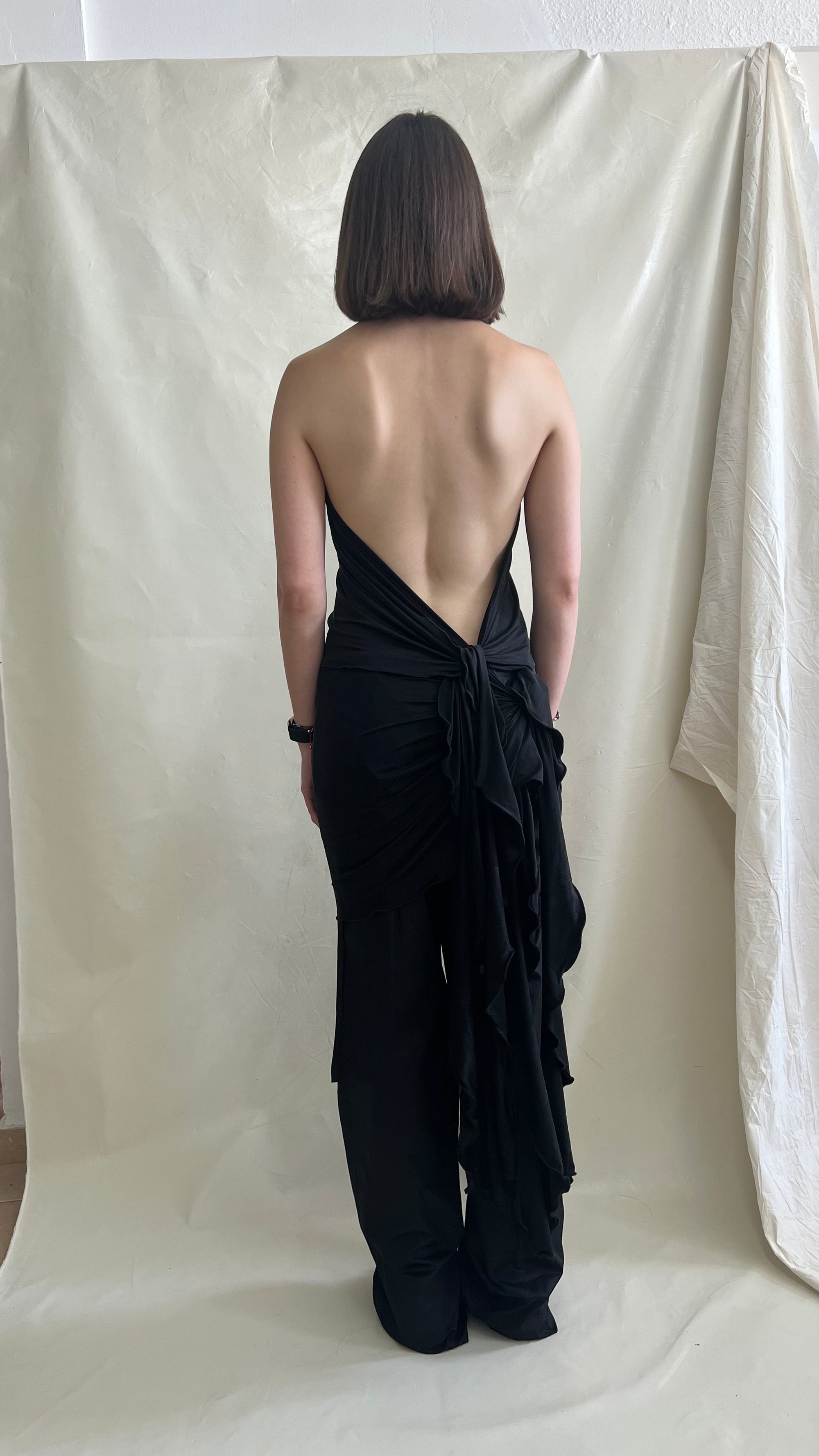 Skin Wrap Dress- Black