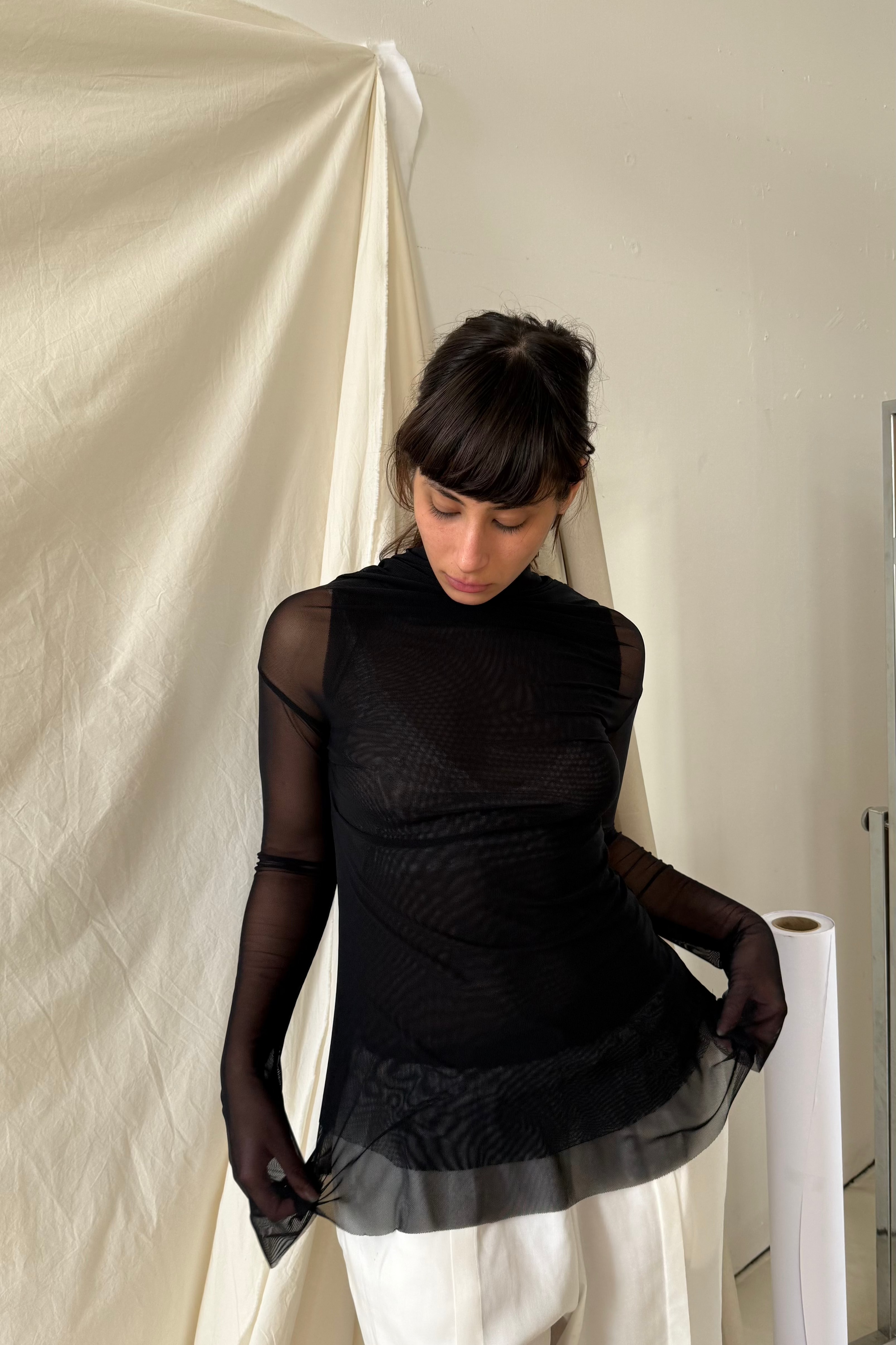 Double L.S- Black Mesh