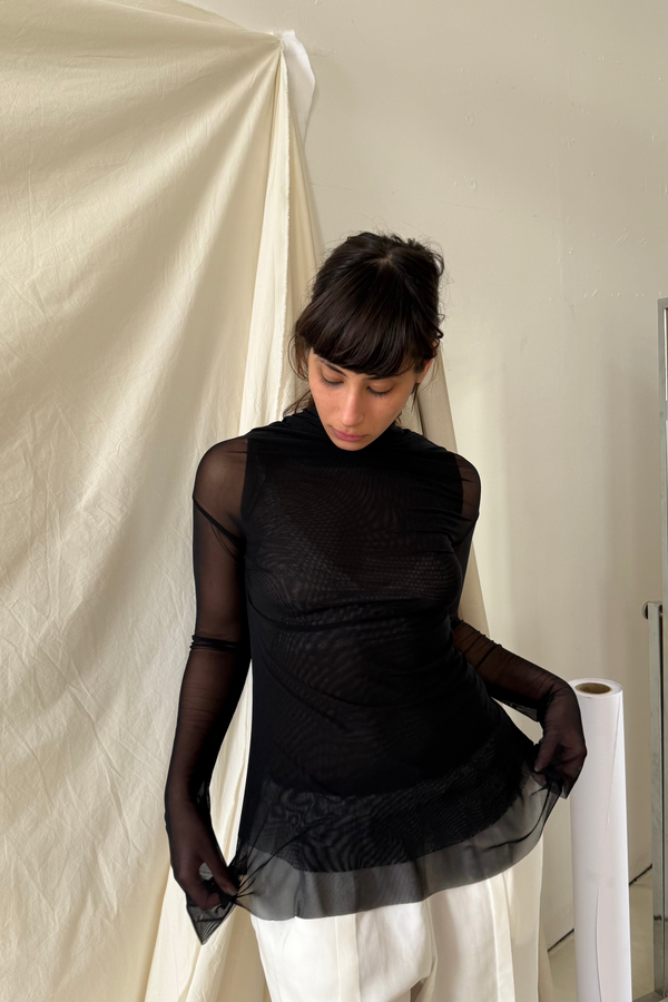 Double L.S- Black Mesh