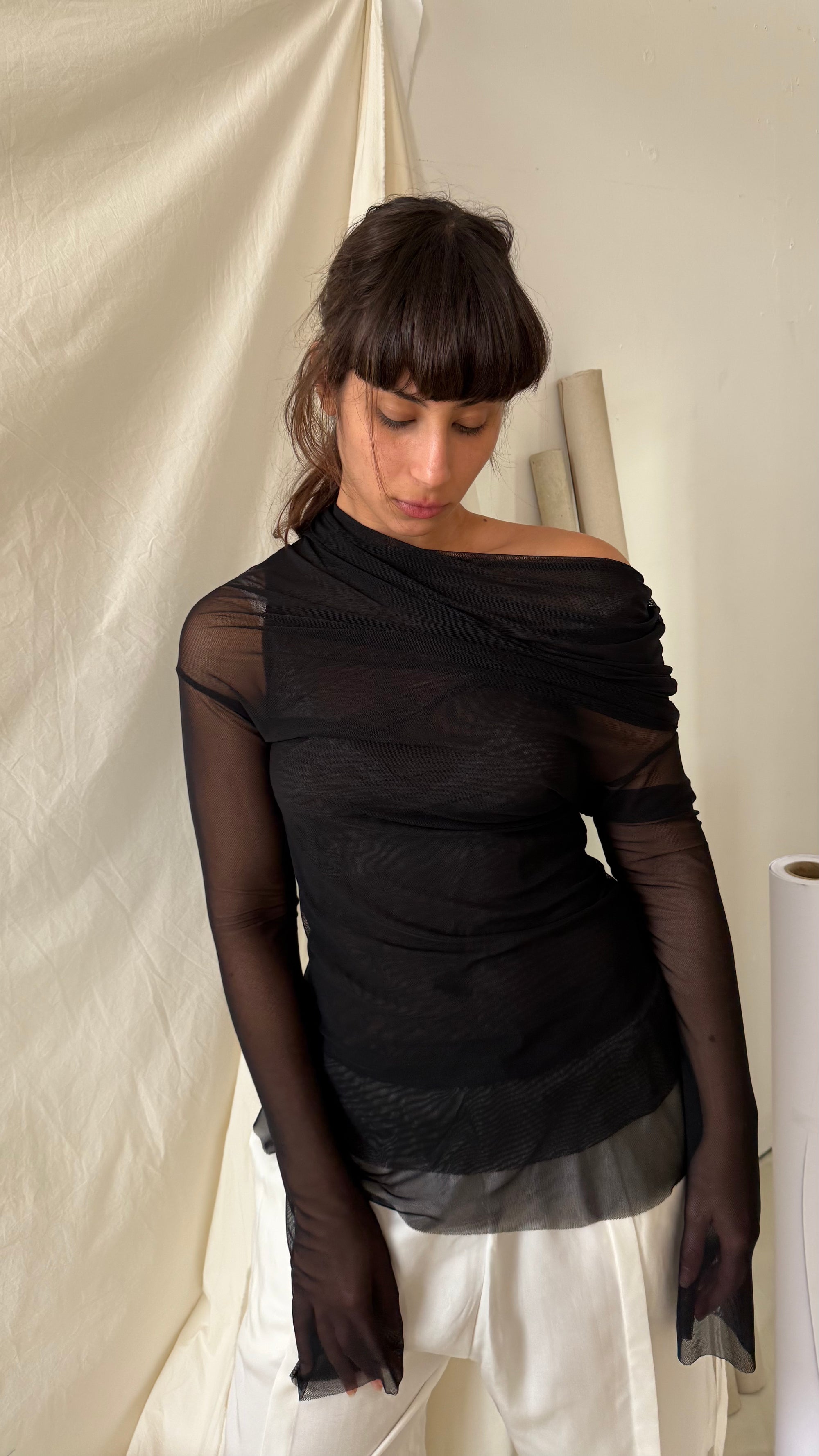 Double L.S- Black Mesh