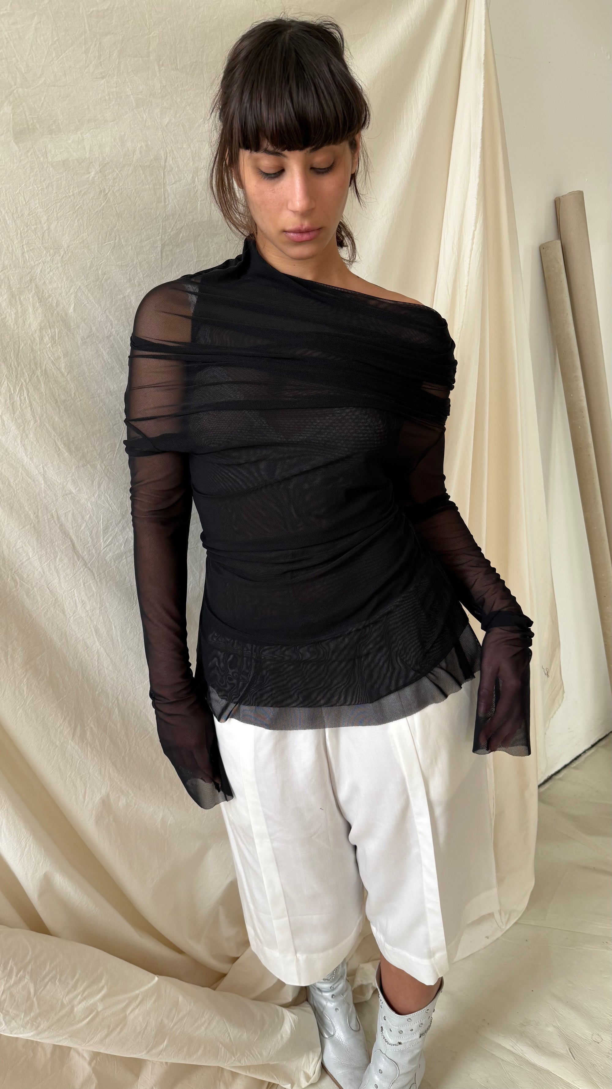 Double L.S- Black Mesh