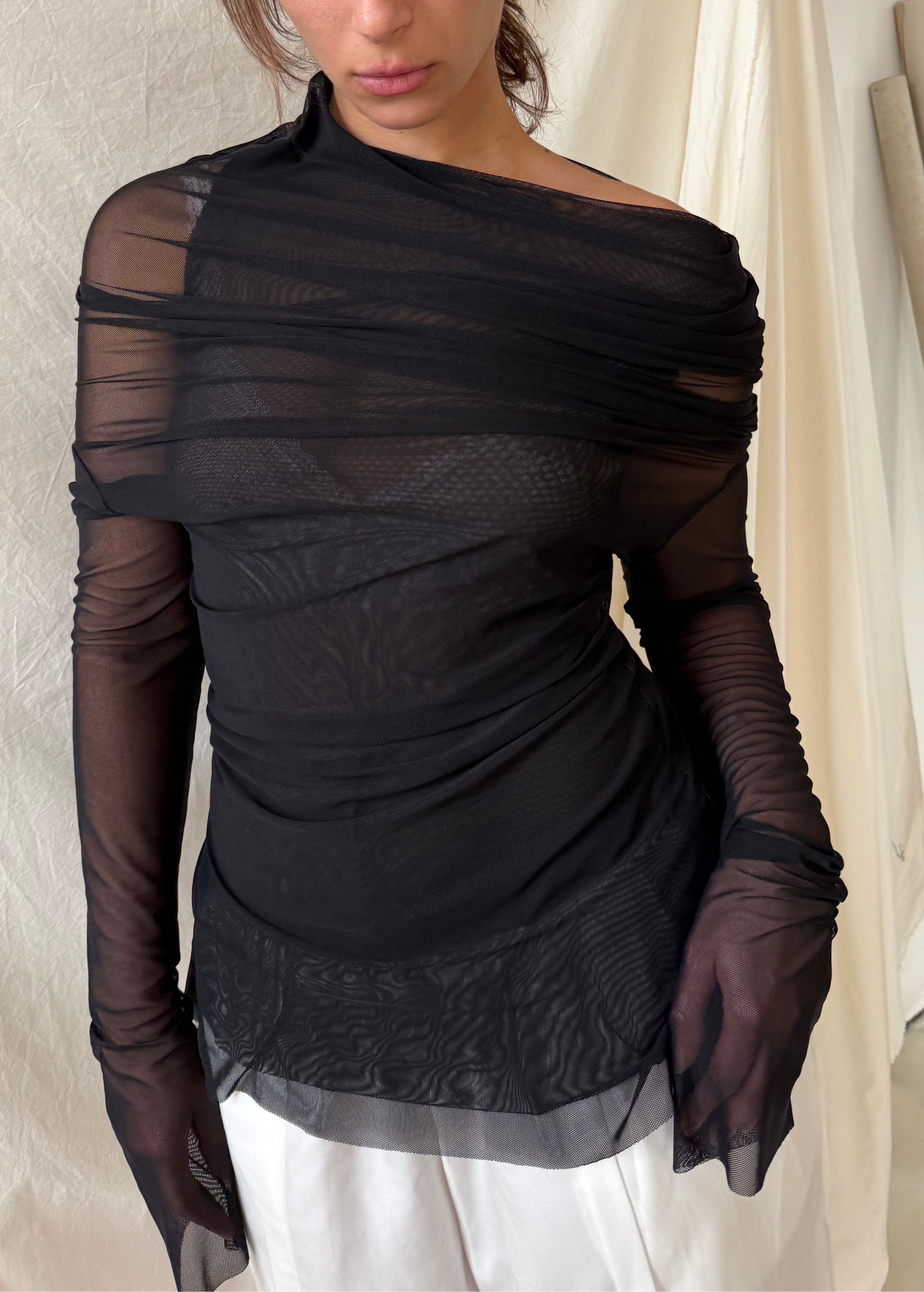 Double L.S- Black Mesh