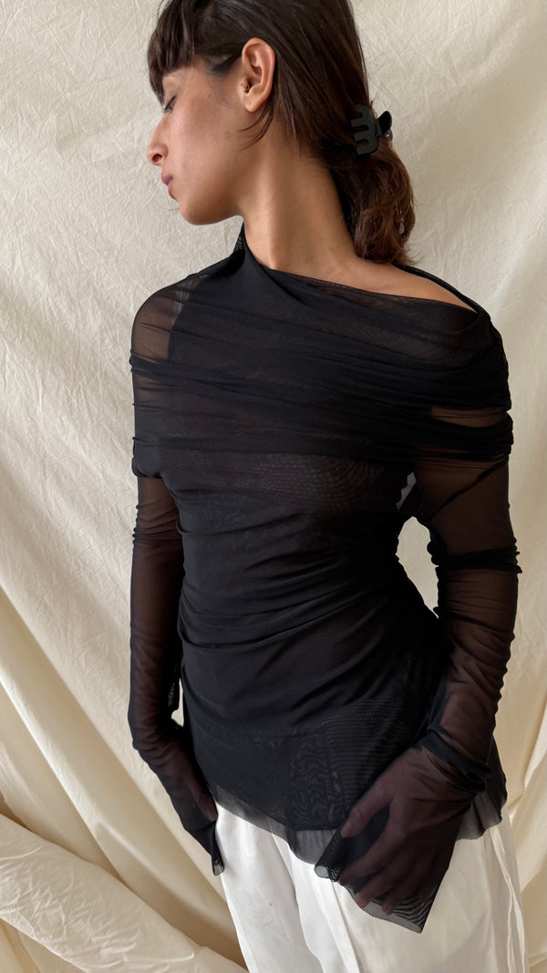 Double L.S- Black Mesh