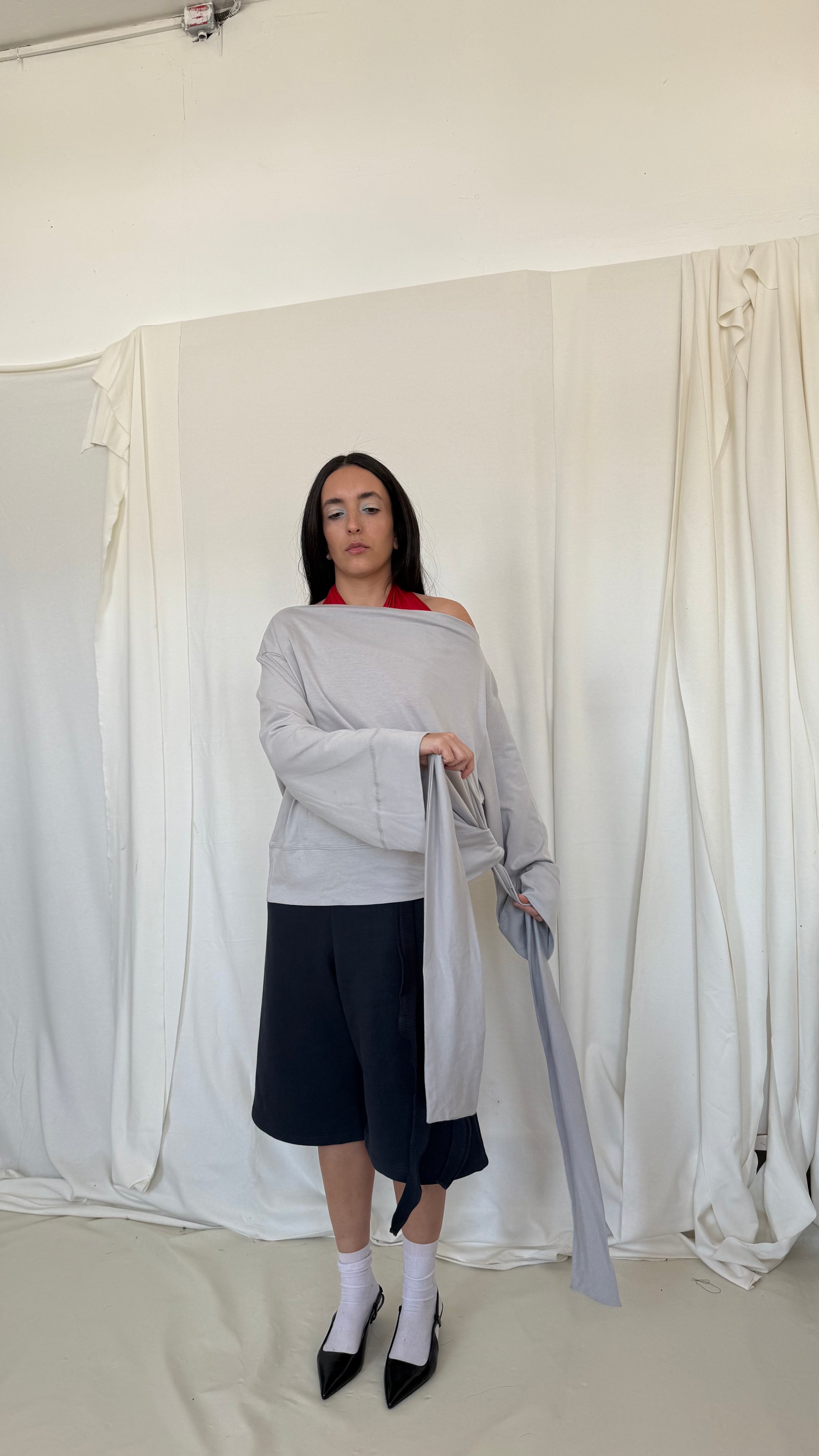 Upside down wrap Tee- Ice