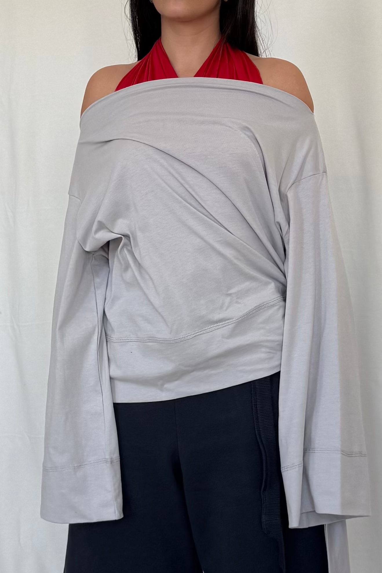 Upside down wrap Tee- Ice