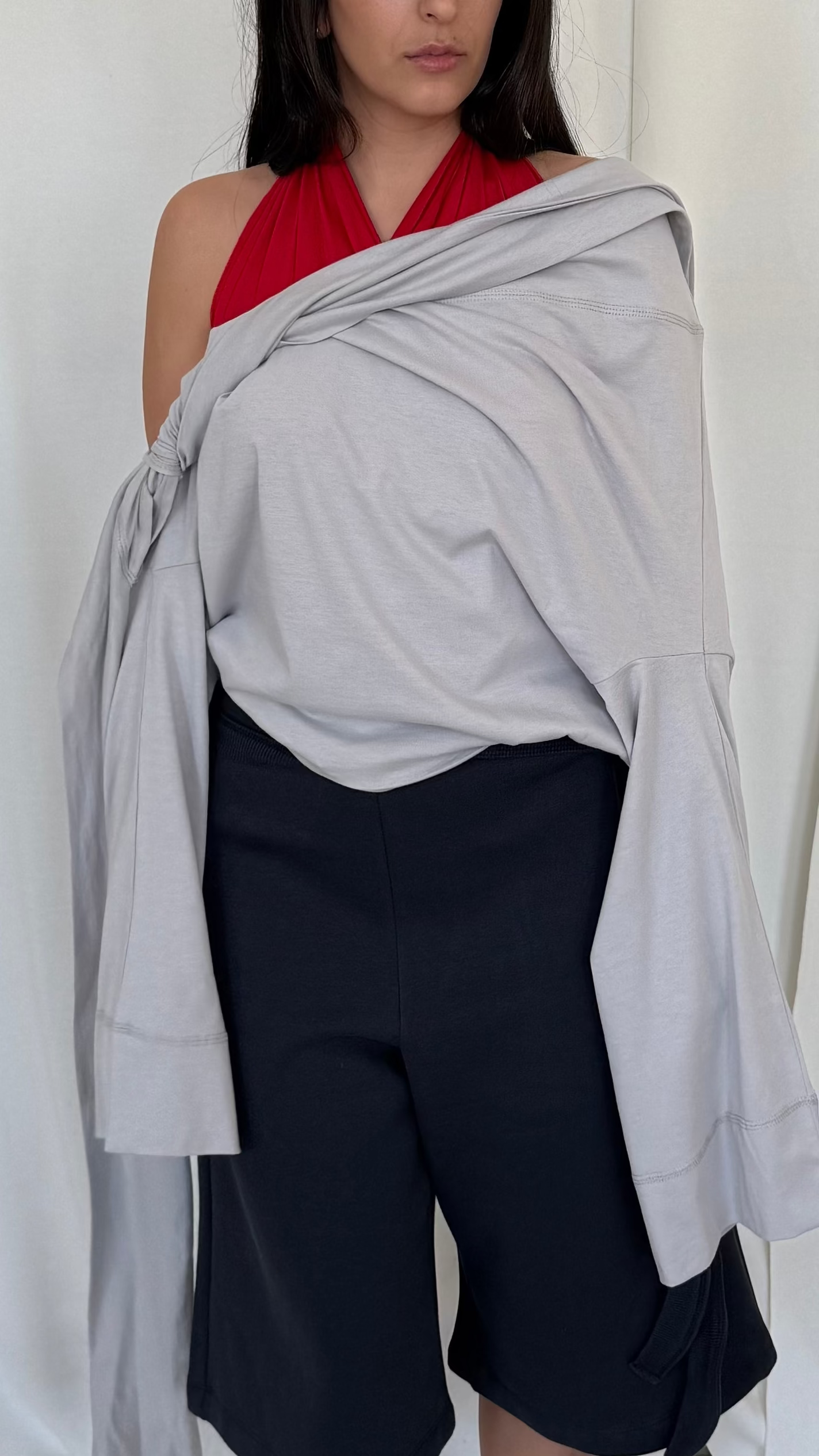 Upside down wrap Tee- Ice